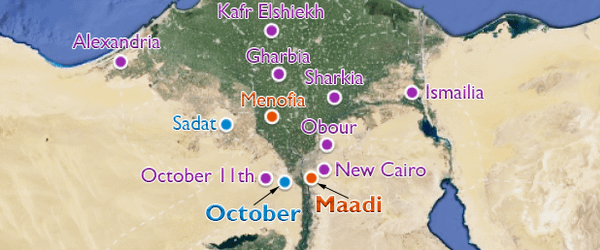 Map of Egypt STEM Schools